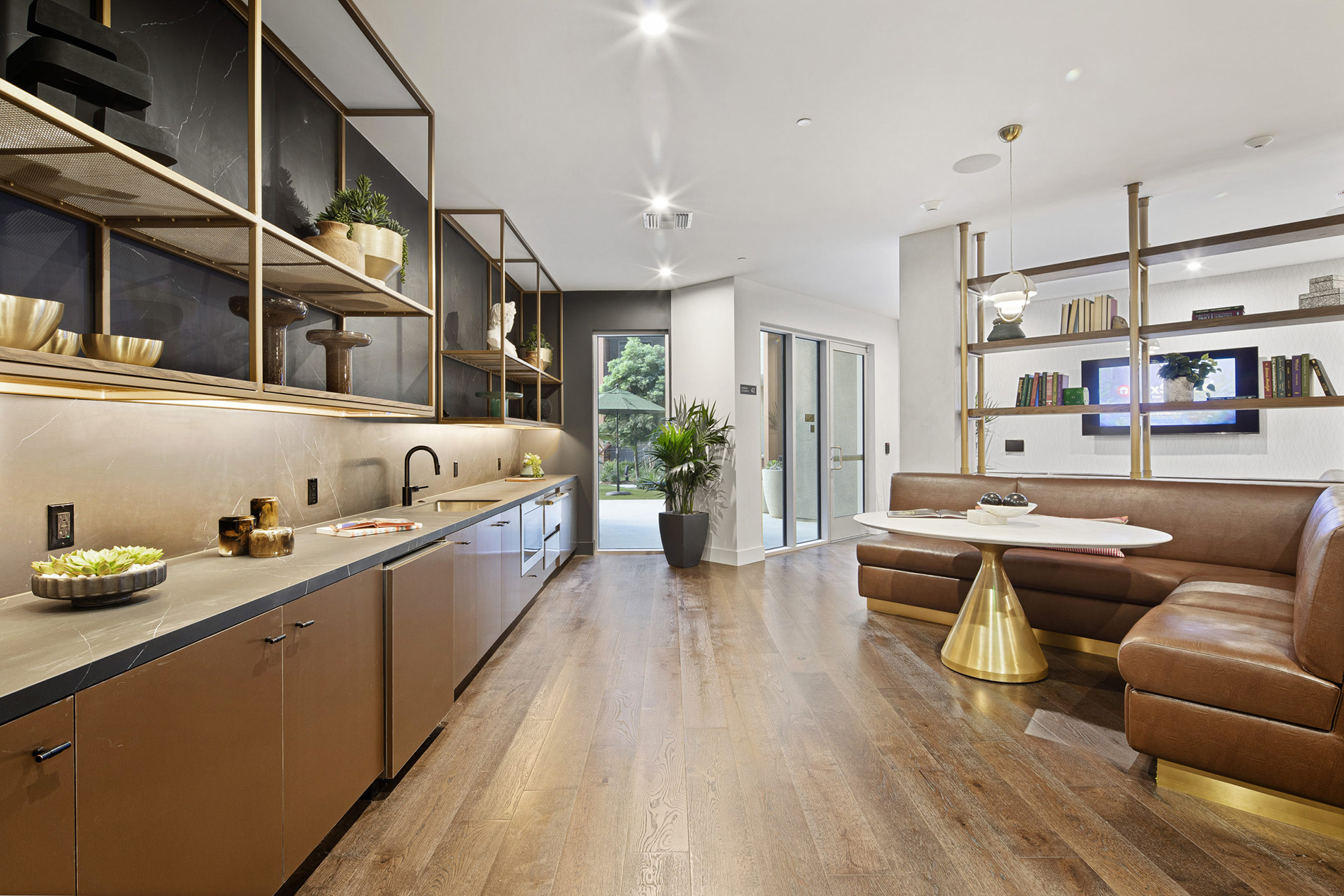 Dining area and sink